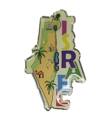 Colorful Israel map epoxy magnet