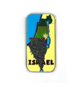 Israel map metal magnet