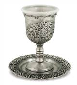PEWTER FINISHED KIDDUSH CUP 41517 