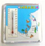 ISRAEL MAP MAGNET WITH THERMOMETER