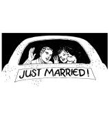 JUST MARRIED שחור לבן