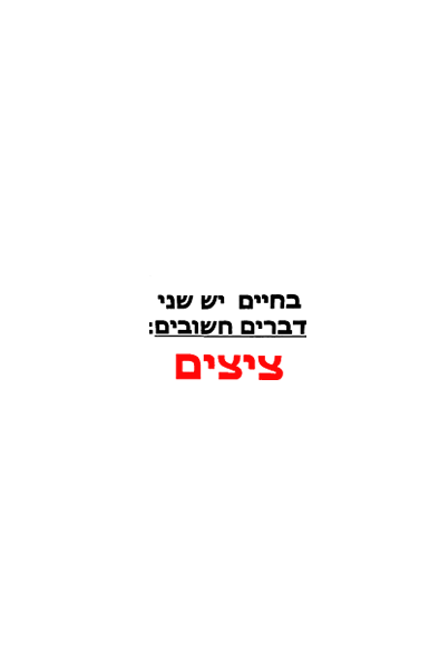 שני דברים חשובים - ציצים