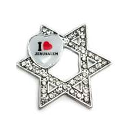 MAGEN DAVID MAGNET - I LOVE JERUSALEM