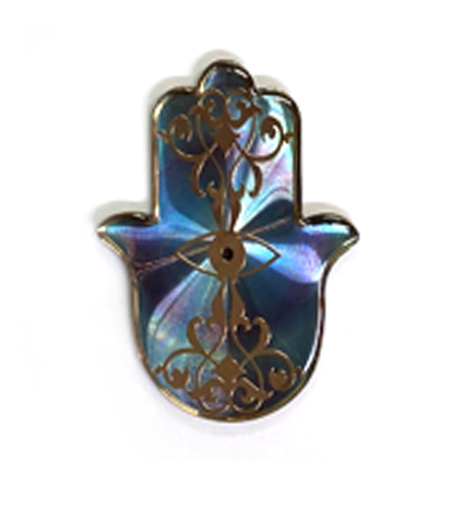 Blue Hamsa epoxy magnet