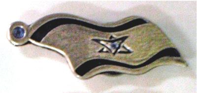 PEWTER FLAG MAGNET  