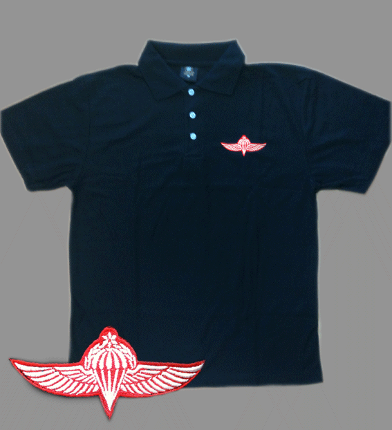 ISRAEL ARMY BLACK POLO - ORIGINAL PARATROOPS 